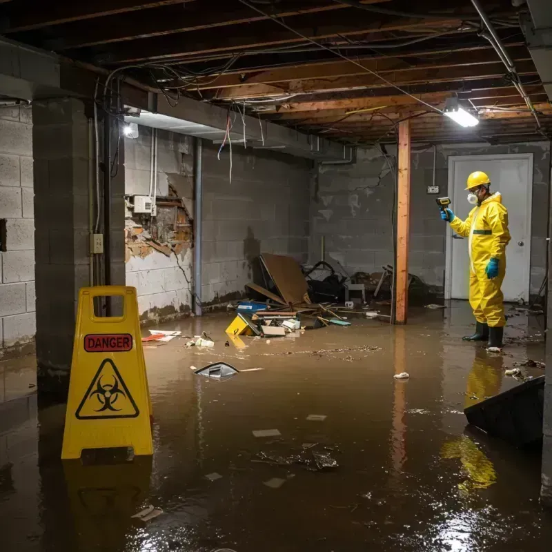 Flooded Basement Electrical Hazard in Vinita Park, MO Property