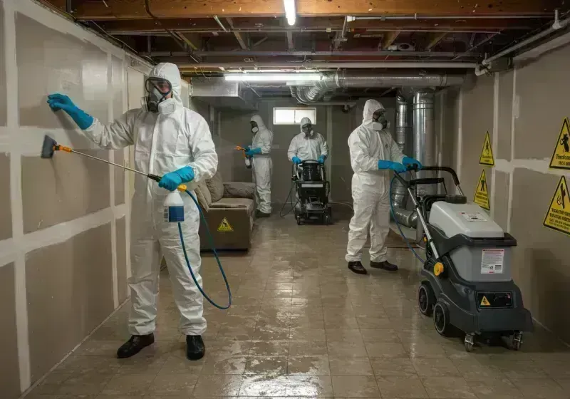 Basement Moisture Removal and Structural Drying process in Vinita Park, MO